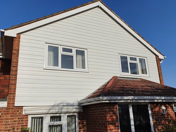 Home transformtion in Rainham, Kent with Pearl Grey Hardi Plank Cladding